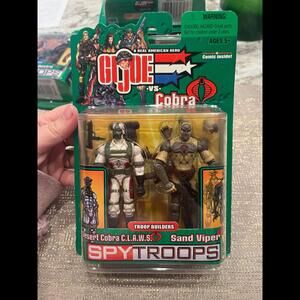 2003 GI Joe vs Cobra Spy Troops Desert Cobra CLAWS‎ Sand Viper Figure Set MOC